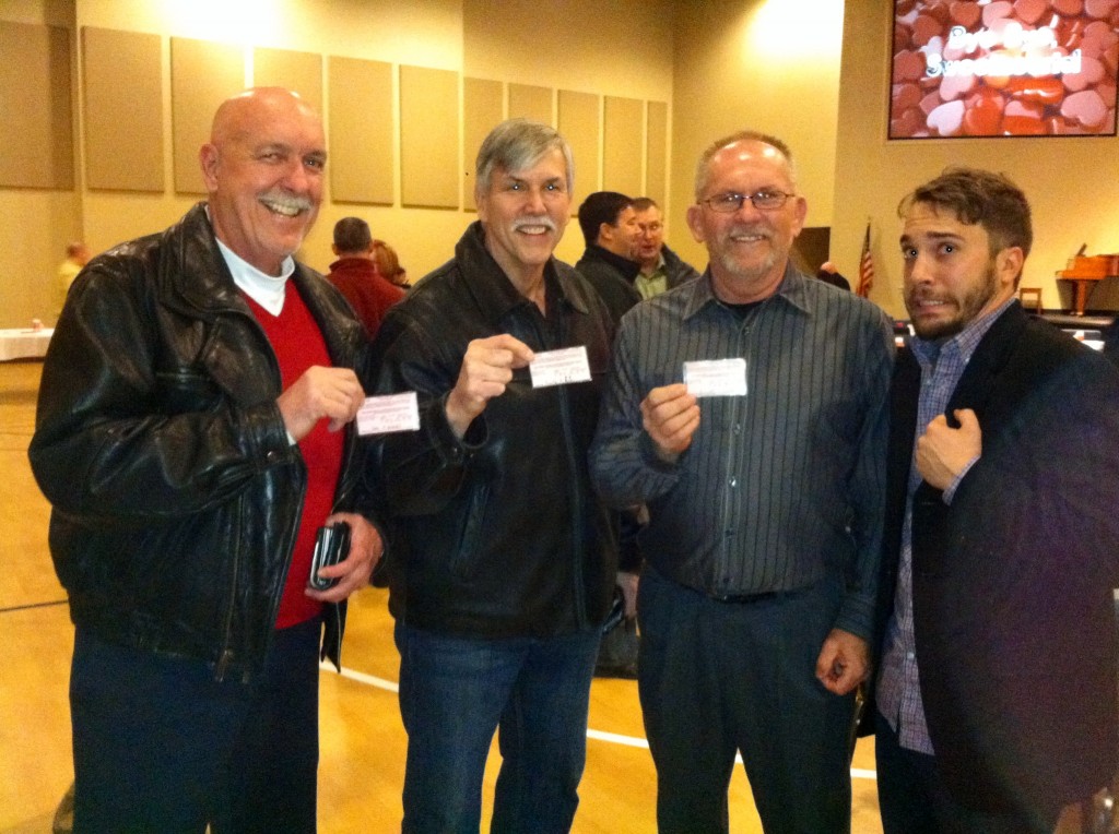 These fellas all held up their concealed carry permits to me after I mentioned firearms.