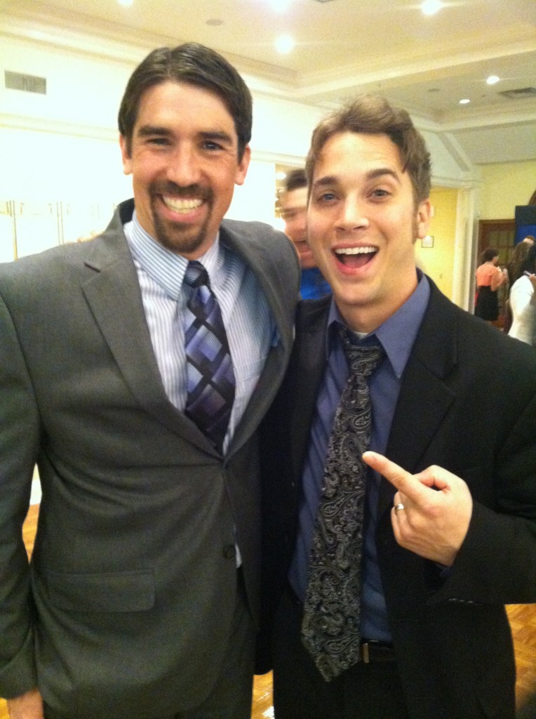 The Dean of Students and myself!...and a photo bomber.  Thanks guy.  Photobomber was also an administrator...