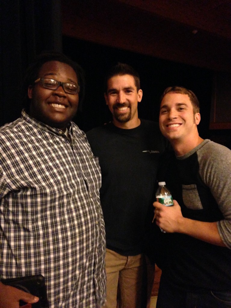 Tom, the Dean of Students and a returning fan!