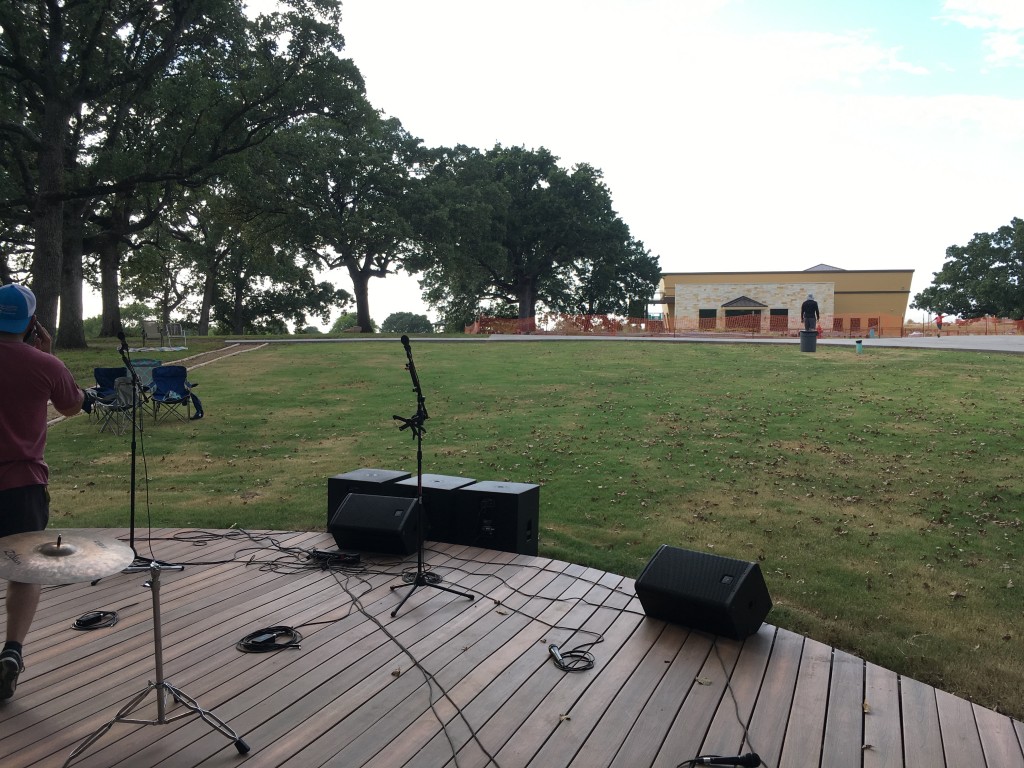Pre-Show sound check.